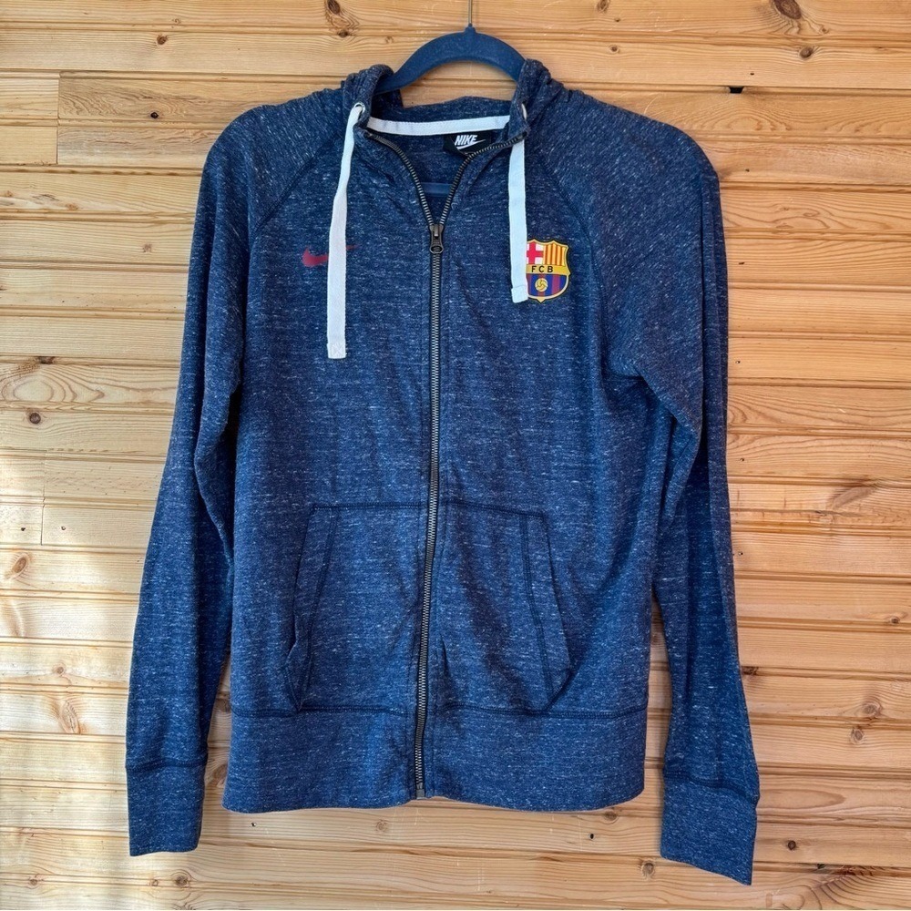 Nike X Barcelona Barça Hoodie Medium Futball Soccer European FCB Sports Europe